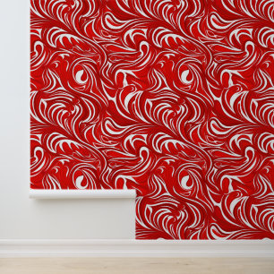 Niedliches rotes Fliesenmuster Tapete