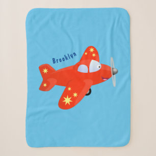Niedliches rotes Flugzeug mit Cartoon Sherpadecke