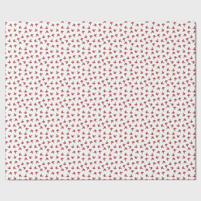 Niedliches rotes gepunktetes geschenkpapier (Saum)