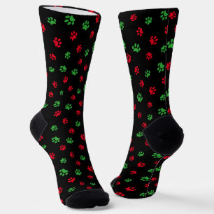 Niedliches rotes, grünes Pet-Muster Socken