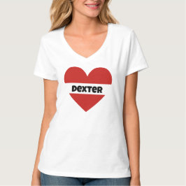 Niedliches Rotes Herz Individuelle Name Weiblich T-Shirt