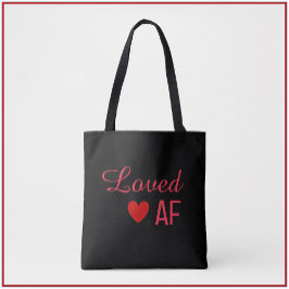 Niedliches Rotes Herz Love AF Tote Beutel Tasche