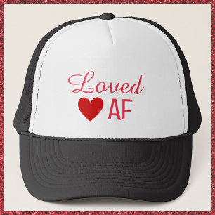 Niedliches Rotes Herz Love AF Truckerkappe