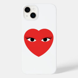 Niedliches Rotes Herz mit Augen auf weißem iPhone  Case-Mate iPhone 14 Plus Hülle