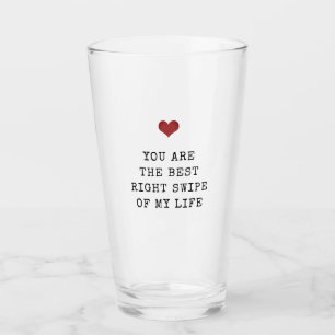 Niedliches rotes Herz, modernes Valentiner verabre Glas