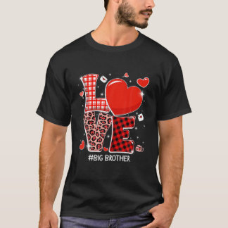 Niedliches Rotes Kariertes Leopard Liebe Grotto Am T-Shirt