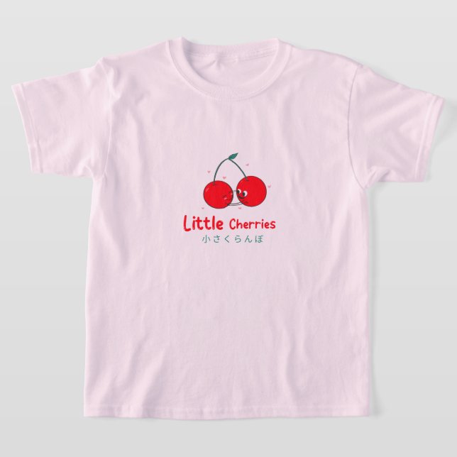  Niedliches Rotes Kirschen Kinder T - Shirt  (Ablage )