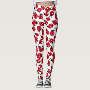 Niedliches rotes Marienkäfer-Muster Leggings