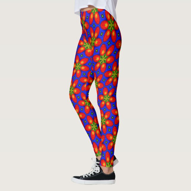 Niedliches rotes Muster Leggings (Links)