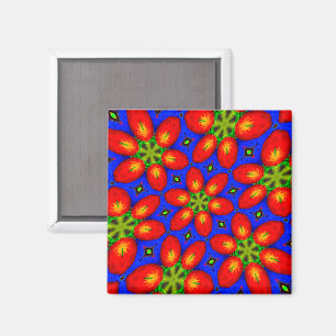 Niedliches rotes Muster Magnet