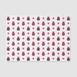Niedliches rotes Muster Seidenpapier