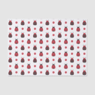 Niedliches rotes Muster Seidenpapier
