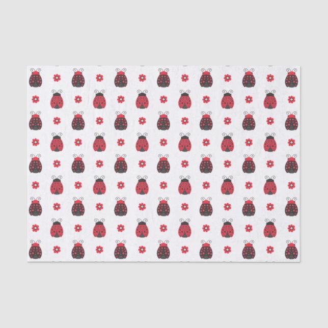 Niedliches rotes Muster Seidenpapier (Vorderseite)