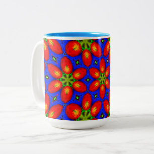 Niedliches rotes Muster Zweifarbige Tasse