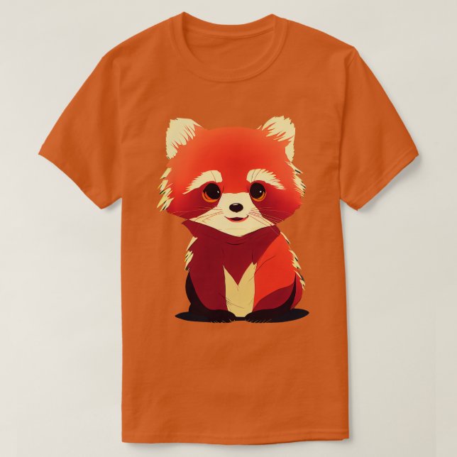 Niedliches Rotes Panda 13 T-Shirt (Design vorne)