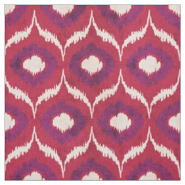 Niedliches rotes und lila Katastermuster Stoff