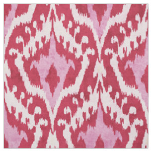 Niedliches rotes und rosa Katzenmuster Stoff
