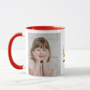 Niedliches Rotes Weihnachtsfest personalisiertes F Tasse