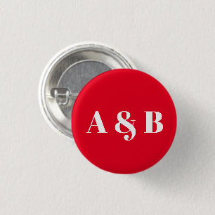 Niedliches rotes Zierpaar, modern Button
