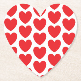 Niedliches Rotherz Muster Kust. BG Heart Untersetz Untersetzer