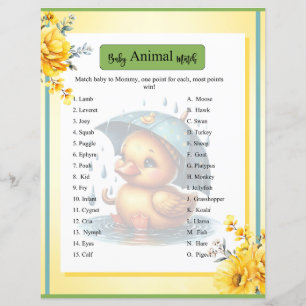 Niedliches Rubber Ducky Baby Duwer Animal Match Sp