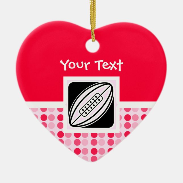 Niedliches Rugby Keramik Ornament (Vorne)