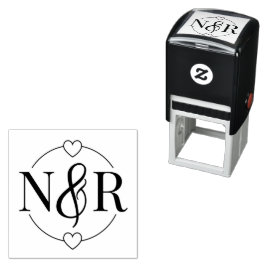 Niedliches Rundschreiben für Ampersand und Herz Permastempel