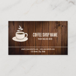 Niedliches rustikales Café Coffee Shop Prämien Tre Treuekarte