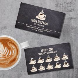 Niedliches rustikales Café Coffee Shop Prämien Tre Treuekarte