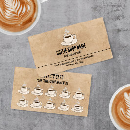 Niedliches rustikales Café Kaffeeshop Prämien Treuekarte