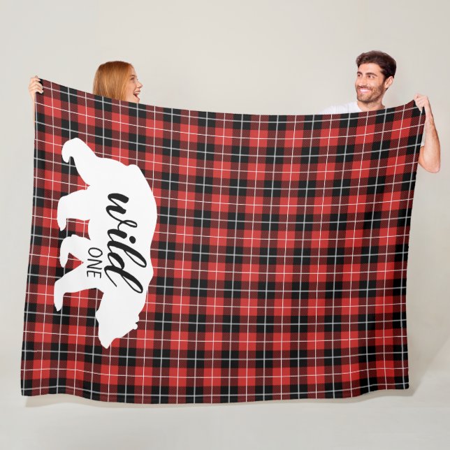 Niedliches rustikales Landbär Flannel Kariertes Mu Fleecedecke (Beispiel)