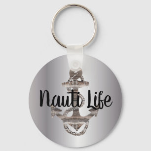 niedliches rustikales NAUTI LIFE-Skript SCHLÜSSE Schlüsselanhänger