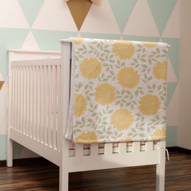 Niedliches rustikales Sonnenblumenmuster Fleecedecke (Von Creator hochgeladen)