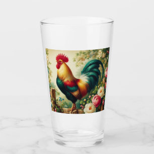 Niedliches rustikales/Vintages Hahn Glas