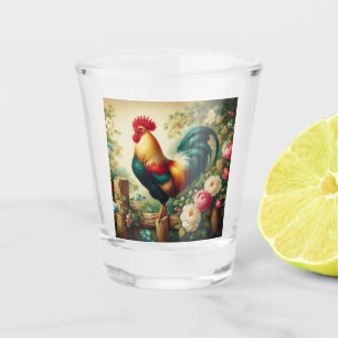 Niedliches rustikales/Vintages Hahn Schnapsglas