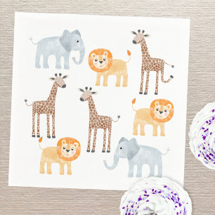 Niedliches Safari-Muster Serviette