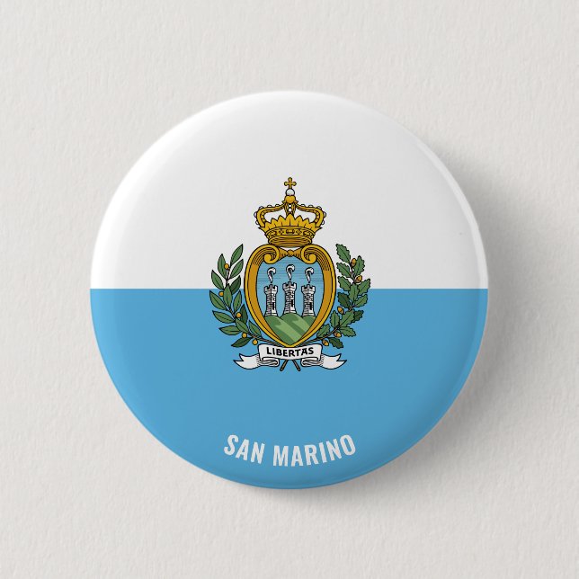 Niedliches San Marino Flag Patriotic Button (Vorderseite)
