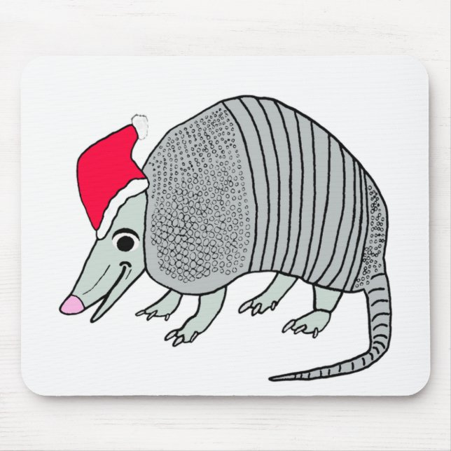 Niedliches Sankt-Gürteltier-Weihnachten Mousepad (Vorne)