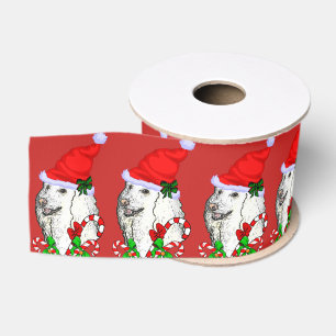 Niedliches Sankt-Pudel-Weihnachten Ripsband