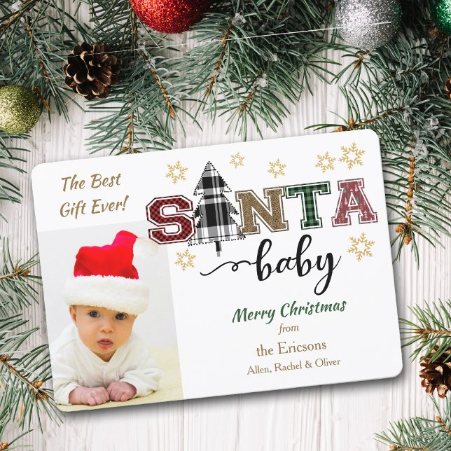 Niedliches Santa Baby Foto Ankündigung Weihnachten (Von Creator hochgeladen)
