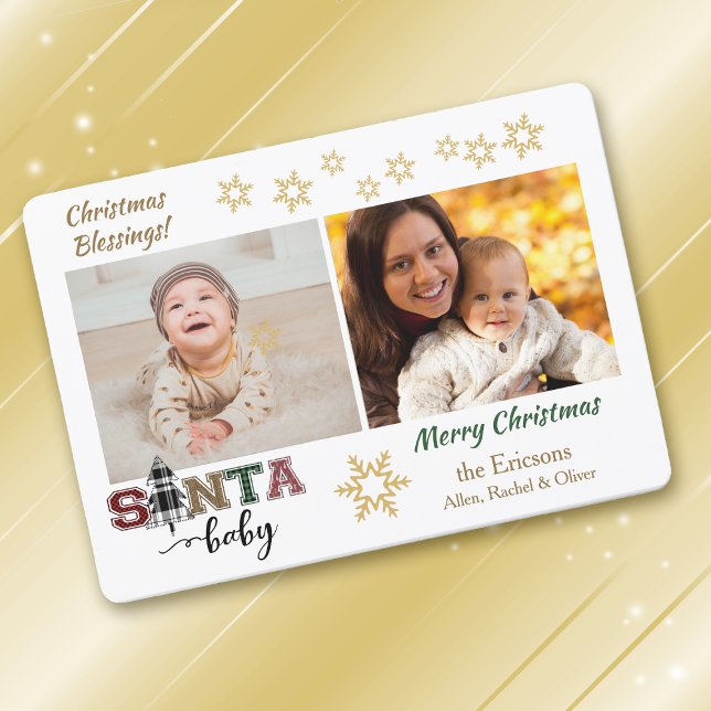 Niedliches Santa Baby Foto Ankündigung Weihnachten (Von Creator hochgeladen)