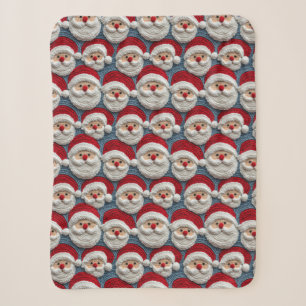 Niedliches Santa Claus Crochet-Muster Sherpadecke