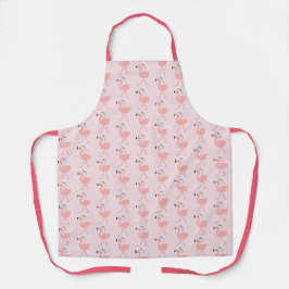 Niedliches Santa Flamingo Muster - Rosa Schürze