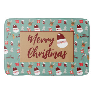 Niedliches Santa Reindeer Candy Cane Gingerbread M Badematte