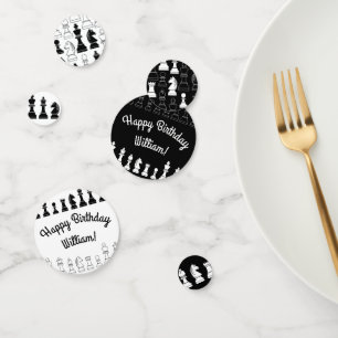 Niedliches Schachbrettspiel Kindergeburtstag Party Konfetti