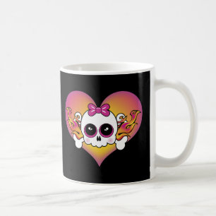 Niedliches Schädelherz Kaffeetasse