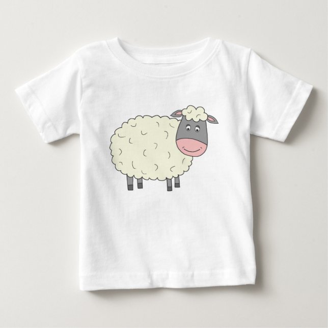 Niedliches Schaf Baby T-shirt (Vorderseite)