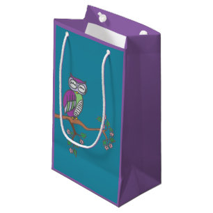 Niedliches Schaf bei Nacht Illustration Blue Kleine Geschenktüte
