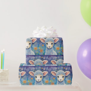 Niedliches Schaf für Kinder im Frühling Geschenkpapier