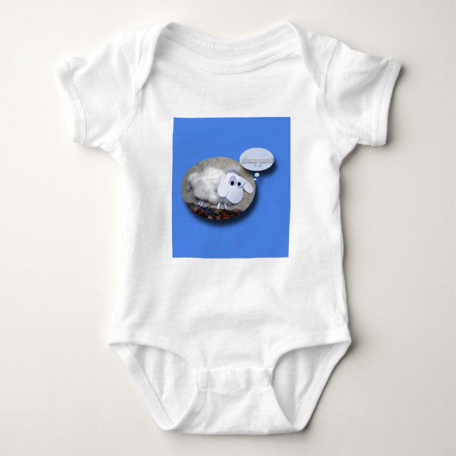Niedliches Schaf Geboren im Ram Year Zodiac Bodysu Baby Strampler (Vorderseite)